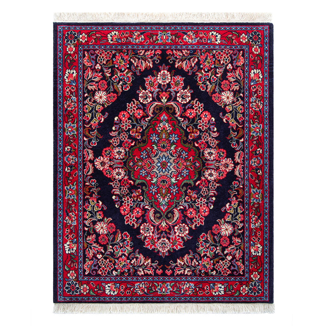 ペルシャ手織り絨毯　ウール　玄関マット　サルーク　71×90cm