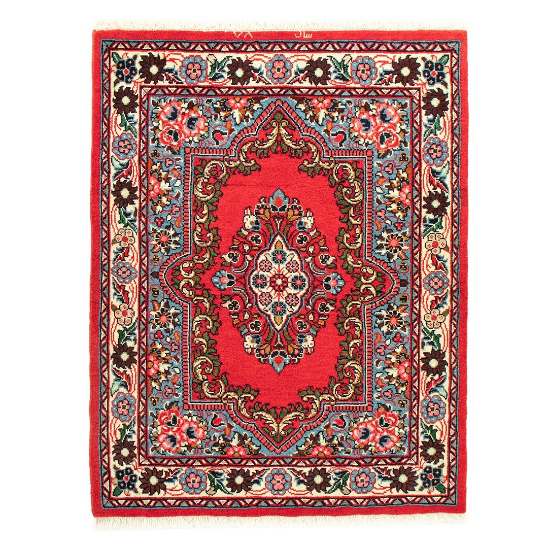 ペルシャ手織り絨毯　ウール　玄関マット　サルーク　68×85cm