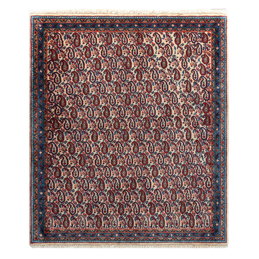 ペルシャ手織り絨毯　ウール　玄関マット　サルーク　68×76cm
