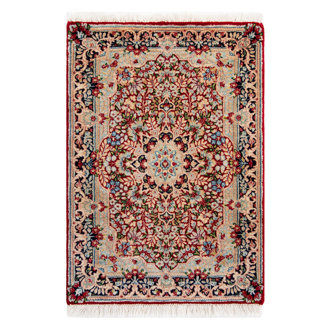 ペルシャ手織り絨毯　ウール　玄関マット　ケルマン　50×70cm