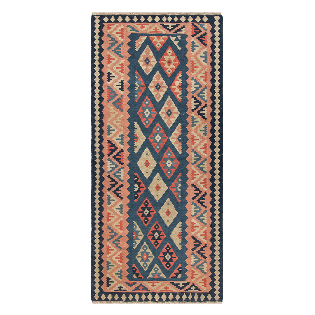 ペルシャ手織りキリム　ウール　ラグ　シーラーズ　85×189cm