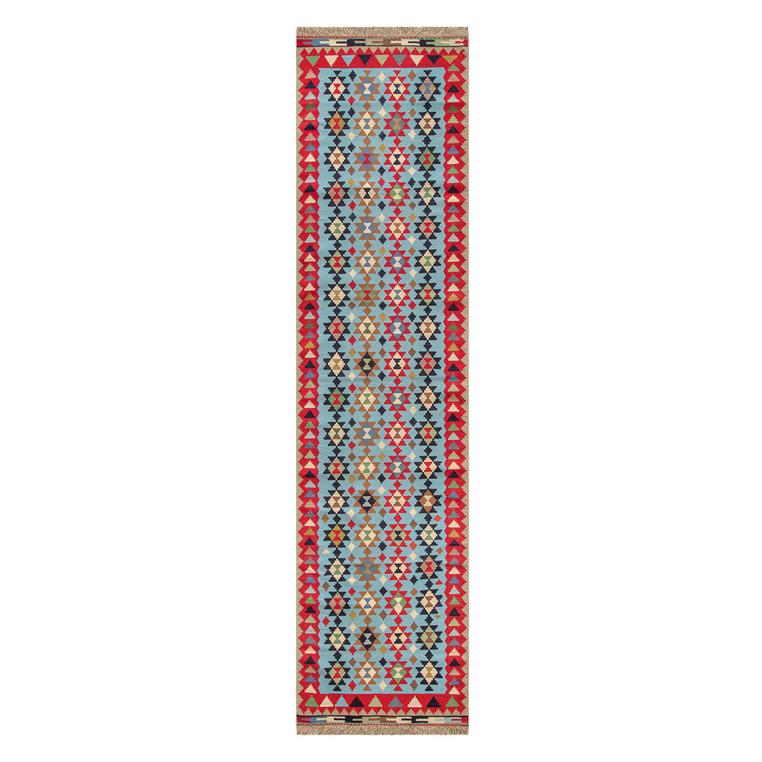 ペルシャ手織りキリム　ウール　ラグ　シーラーズ　74×295cm