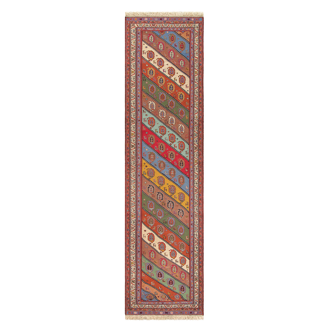 ペルシャ手織りキリム　ウール　ラグ　シルジャン　75×290cm