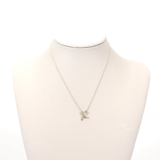 COLAR TIFFANY & CO. PALOMA PICASSO® GRAFFITI “X” PENDANT PRATA ORIGINAL –  Gringa