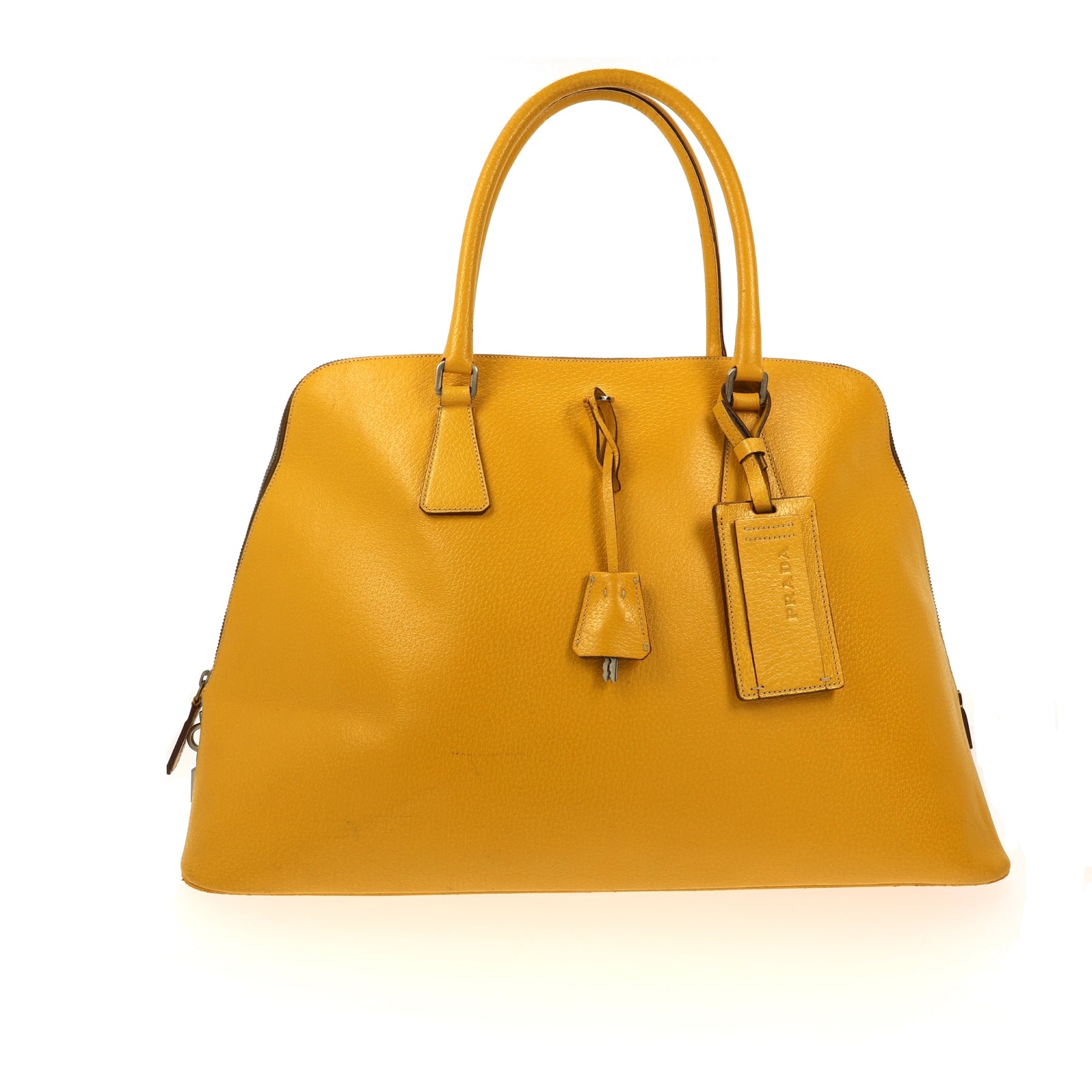 Prada Shoulder Bag in Yellow Leather – Fancy Lux