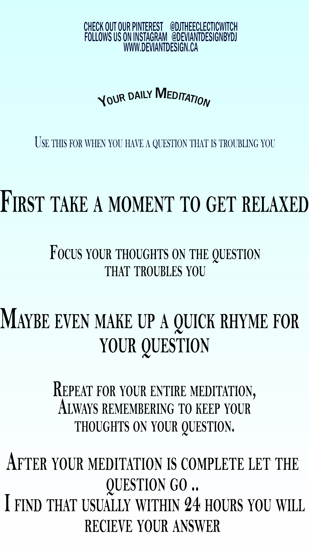 Ask the universe for the answers to your questions
