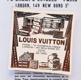 Louis Vuitton Mid-Century Decoupage Glass Tray