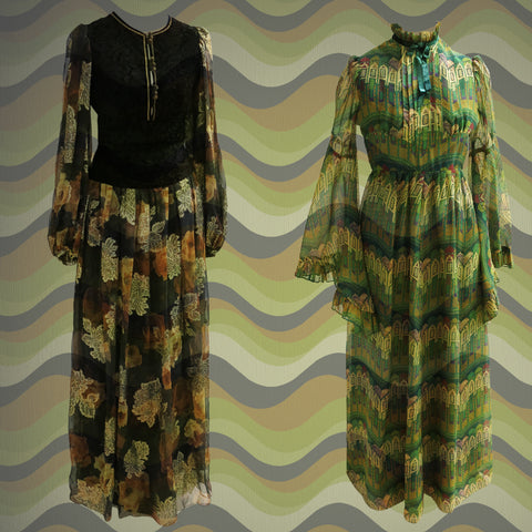 Vintage Thea Porter Dress and Vintage Samuel Sherman Dress