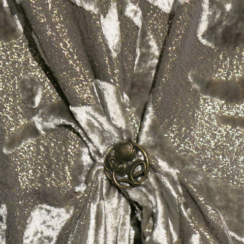 Detail from Pencil Dress by Marian Clayden 1987 rayon pile on silk and lurex