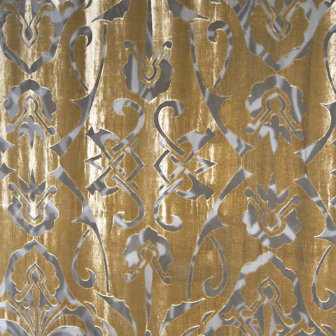 Columbine jacquard-woven cut silk rayon velvet by Marian Clayden 1997