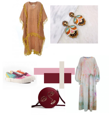 Kaftan and cloud dress curated collection mood board