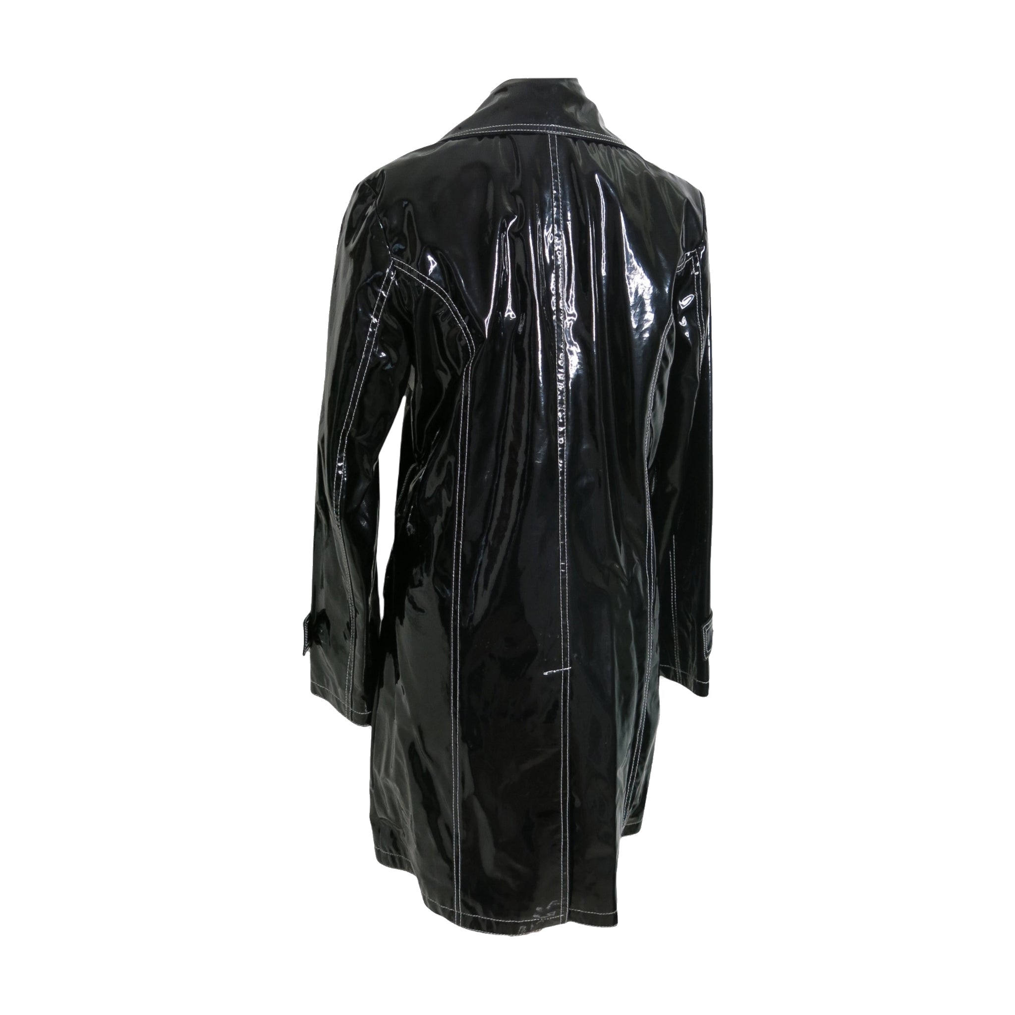 1960s Style Vintage Wet-look Raincoat | ShopCurious