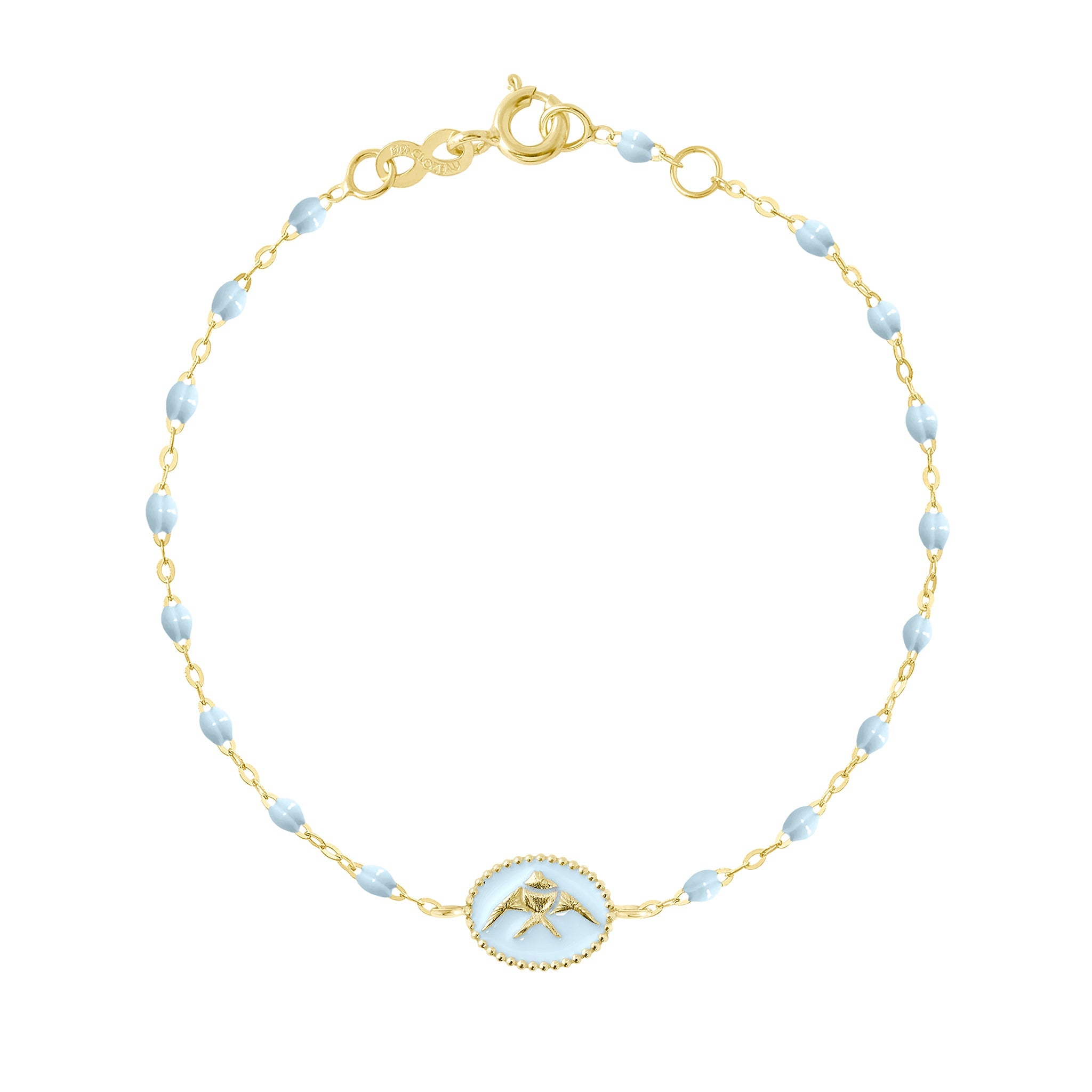 Gigi Clozeau - Baby Blue Angelfish Bracelet, Yellow Gold, 6.7"