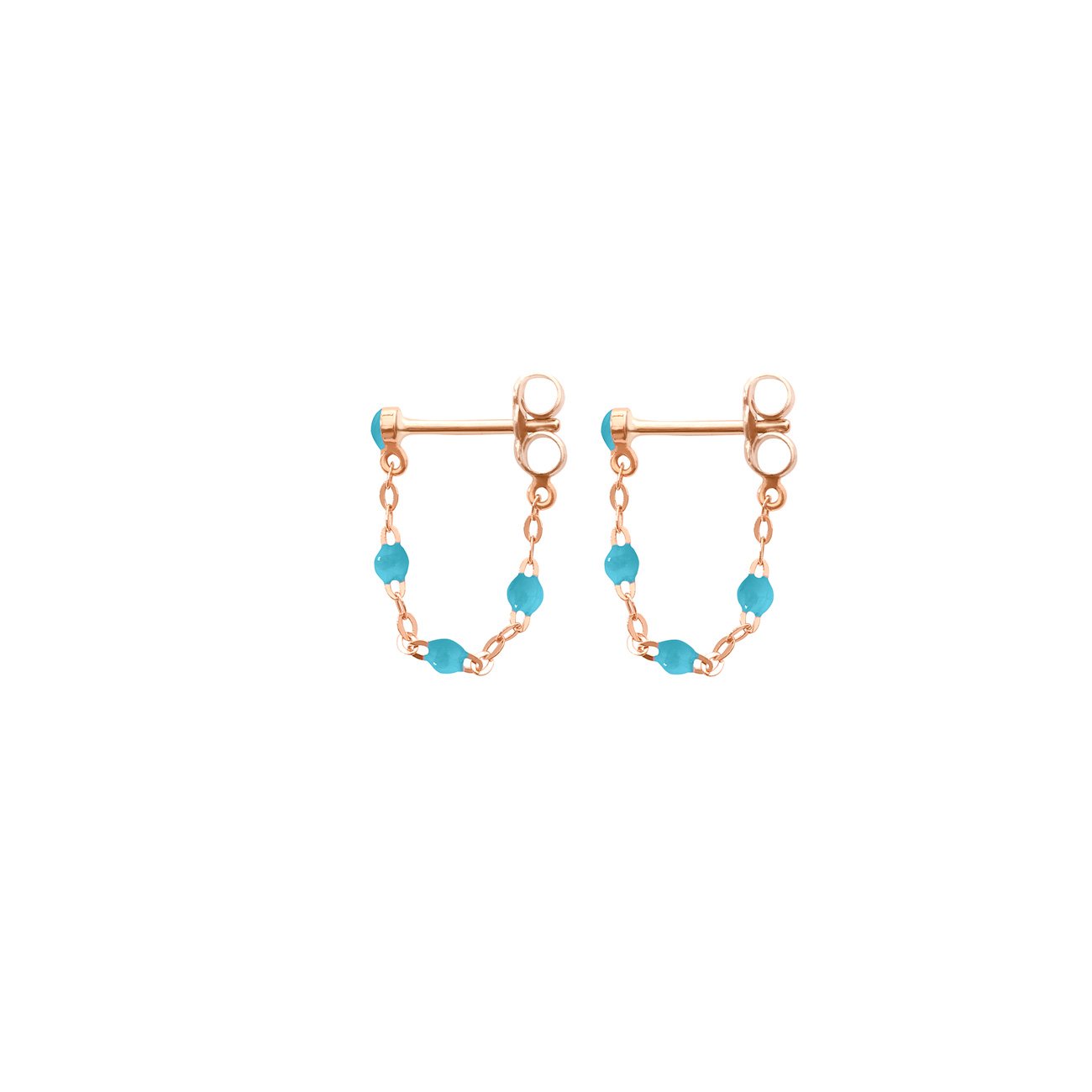 Classic Gigi Turquoise earrings, Rose Gold