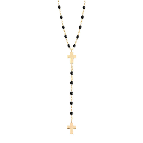 Black Hematite Men's Rosary Bead Necklace- Gifted Memories Faith Australia