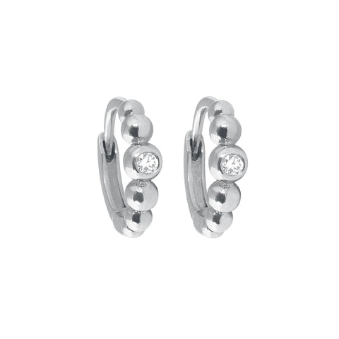 Puce Diamond earrings, Gold White – Clozeau Gigi Jewelry 