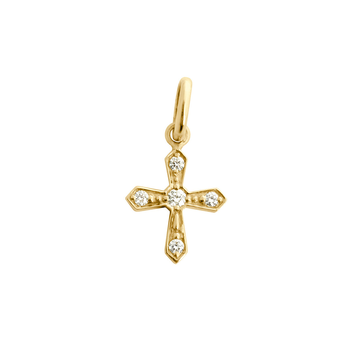 Vintage Cross Diamond Pendant, Yellow Gold#N#– Gigi Clozeau - Jewelry