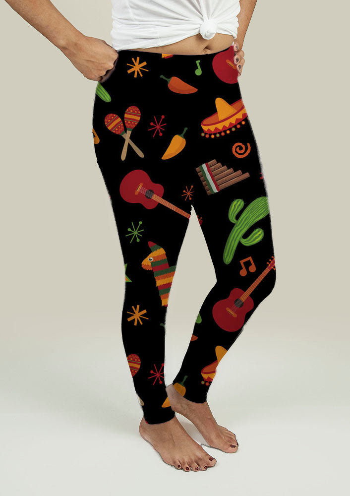 Leggings with Mexican Pattern - uratrillionaire
