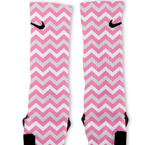 Chevron Pink Customized Nike Elite Socks – Fresh Elites