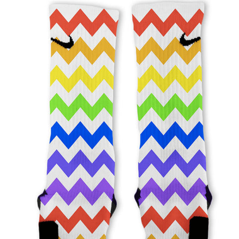 Chevron Rainbow Custom Nike Elite Socks – Fresh Elites