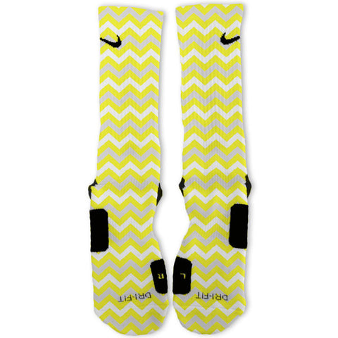 Chevron Yellow Customized Nike Elite Socks – Fresh Elites