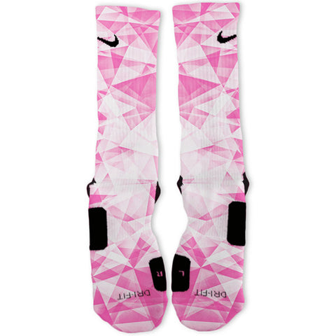 Pink Prism Customized Nike Elite Socks 
