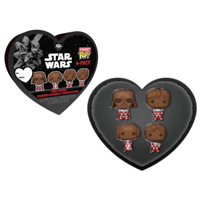 Star Wars Pocket Pop Keychains 4 Pack- Valentine (Chocolate
