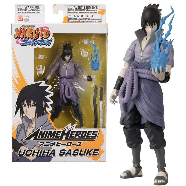 Uchiha Sasuke Action Figure 17 cm Naruto Bandai Anime Heroes – poptoys.it