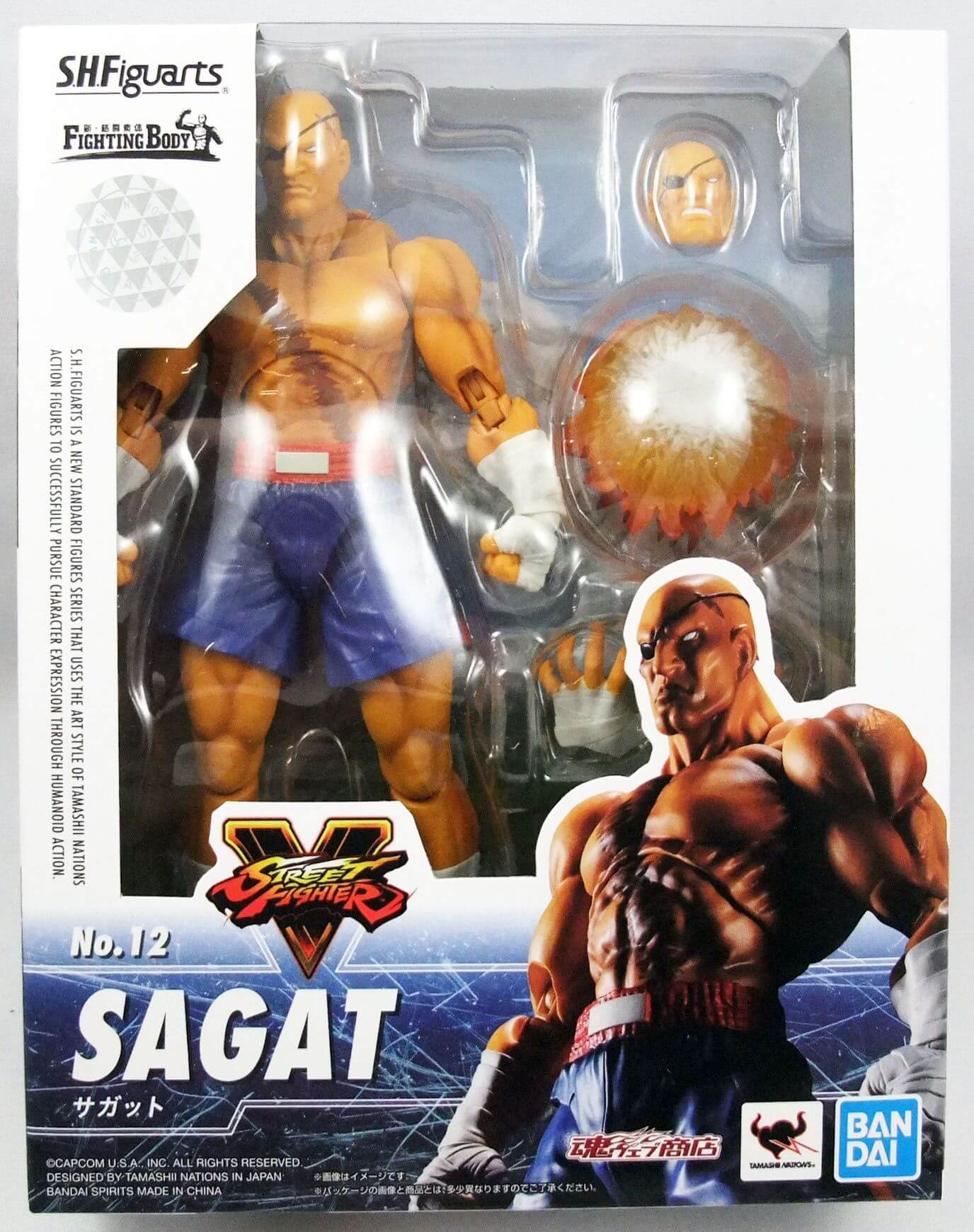 Sagat Tamashii Street Fighter S.H. Figuarts Action Figure Sagat