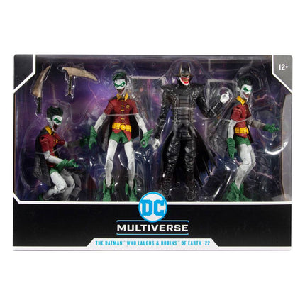 El Batman que se ríe con los Robins of Earth DC Multiverse Action Collector  Multipack 18 cm – 