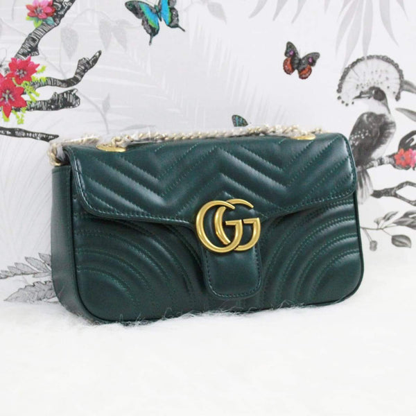 Gucci GG Marmont Dark Green Colour Sling Bag – Online First Copy