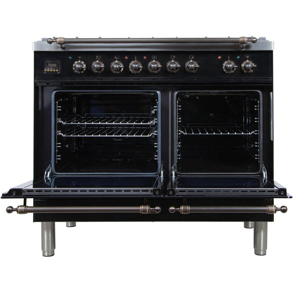 Ilve 40 Nostalgie Dual Fuel Range With 5 Sealed Brass Burners 3 5 Homeflamestore Com