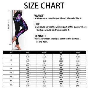 Women's Fitness Sport Leggings 3D Printed Elastic Gym Workout Tights Running Trousers