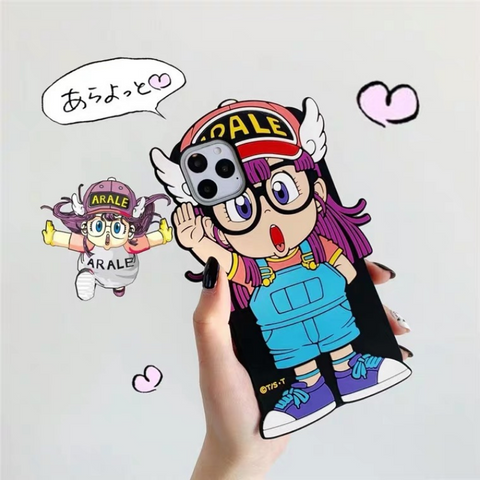 Iphone用のかわいい漫画の女の子のシリコーンアンチドロップ電話ケース 1点買うと ２個目は半額となります Peonyelf ピオニーエルフ Cosmetics 化粧品