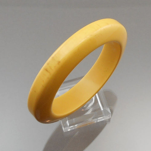 Vintage Butterscotch Bakelite Bangle, Untested, Early Plastic Bracelet 