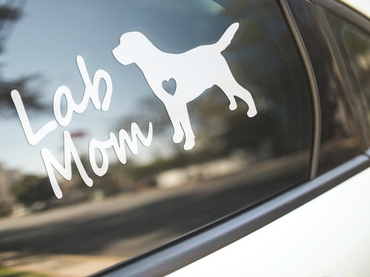 Pet Car Window Decals Best Dog Mom Ever Vinyl Decals Pet Lover Graphics  7x9-Inch Glossy White