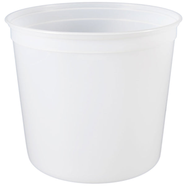 86 oz. (5 lb) White PP Plastic Tub, (L515)