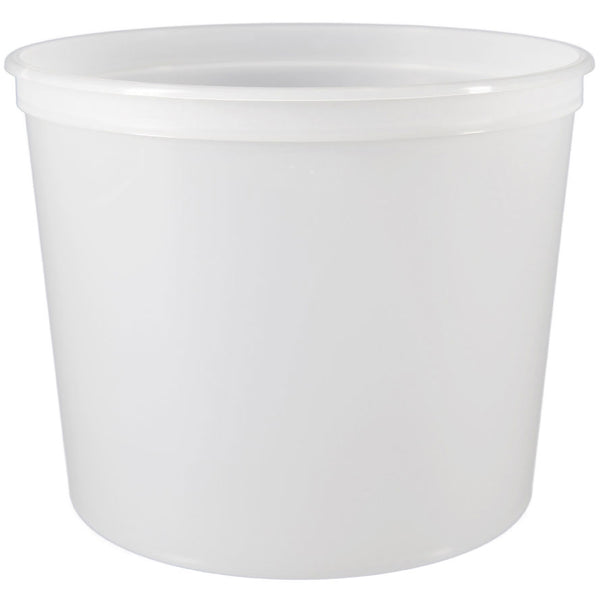 86 oz. (5 lb) White PP Plastic Tub, (L515)