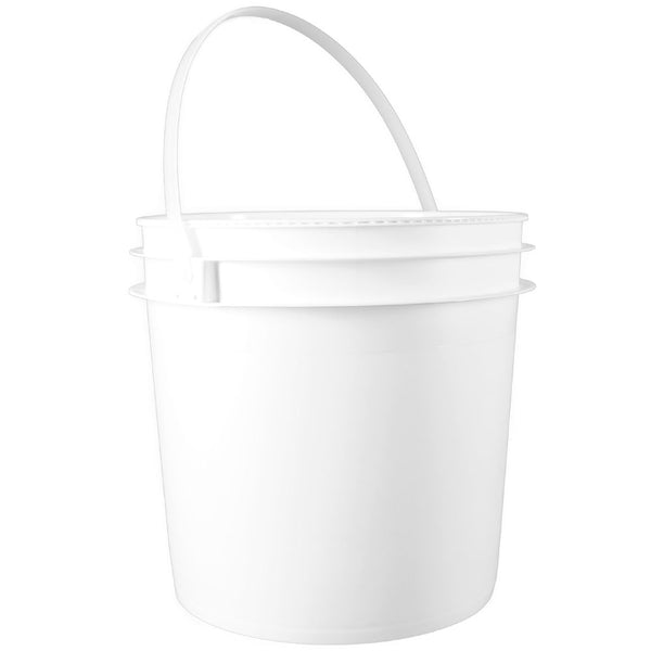  2.5 Gallon Multipurpose White Plastic Bucket Pail (NO LIDS)  Food Grade BPA Free 11 Liter Capacity Durable for Commercial Industrial Use  (25) : Health & Household