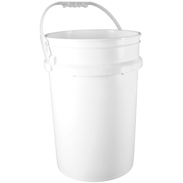 5 Gallon (19 L) White HDPE Plastic, Heavy-Duty (90-mil) Pail w