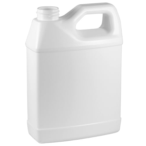 1/2 Gallon (64 oz.) Natural HDPE Plastic Dairy Milk Jug, 38mm 38-400  Ratchet Neck