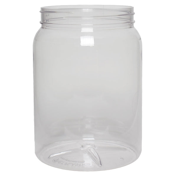 Wide-Mouth Glass Jars - 32 oz, Plastic Cap