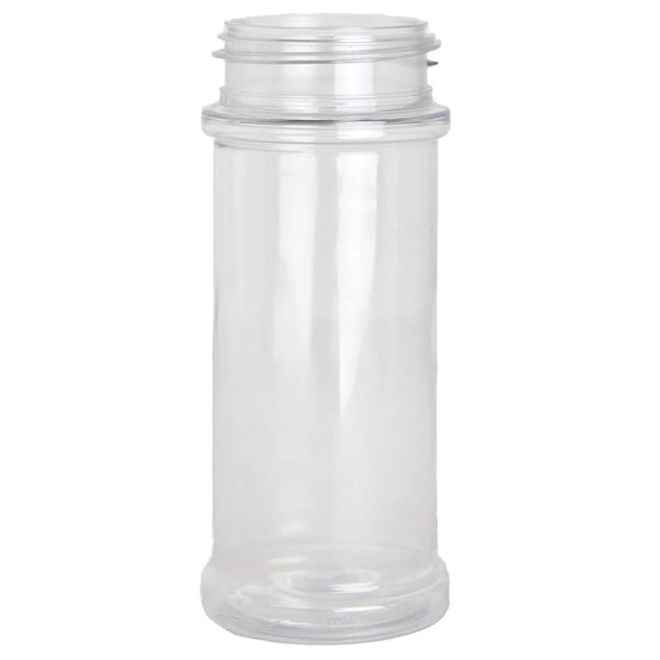 3.3 oz. (100 ml) Clear PET Plastic Spice Jar, 38mm 38-3STRT