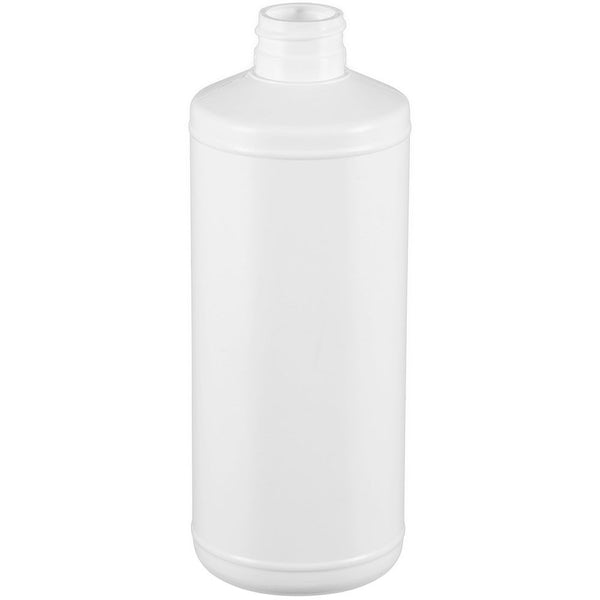 16 oz White HDPE Plastic Wide Mouth Straight Sided Jars (Cap Not Included) - White BPA Free 89-400