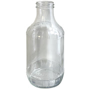 12 oz. Clear Flint Glass Dressing Bottles, Short Neck (38-400)
