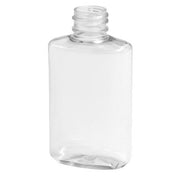 100 ml Clear PET Flasks w/ Black Ribbed Lined Caps