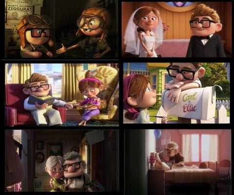 carl and ellie from up collage