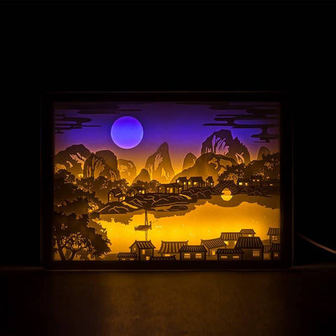 Japanese Landscape Paper Cut Light Box Template, Shadow Box, 3D Papercut  Lightbox Svg File DIY, Cutting Cricut, Svg Template Cricut -  UK
