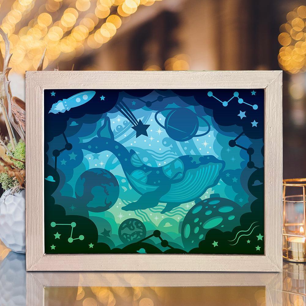 Whale 3 – Paper Cut Light Box File - Cricut File - 8x10 inches - LightBoxGoodMan