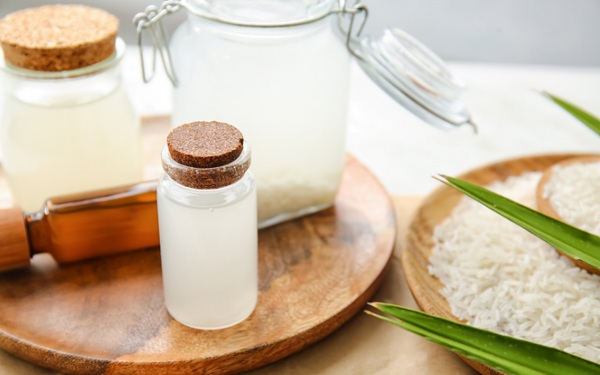 agua de arroz para hacer jabón Kojic